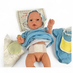 Anatomically Correct Baby Doll Vintage Doll With Accessories